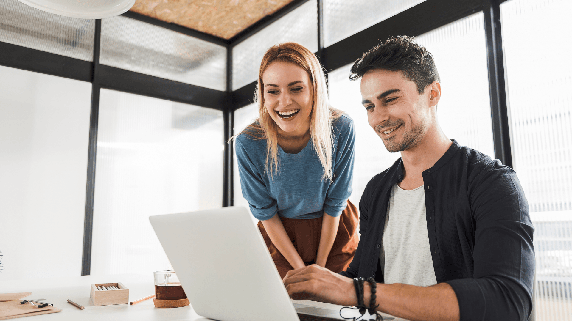 International B2B professionals working together